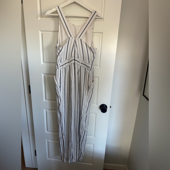 Ever New White and Navy Striped Jumpsuit - Picture 2 of 3